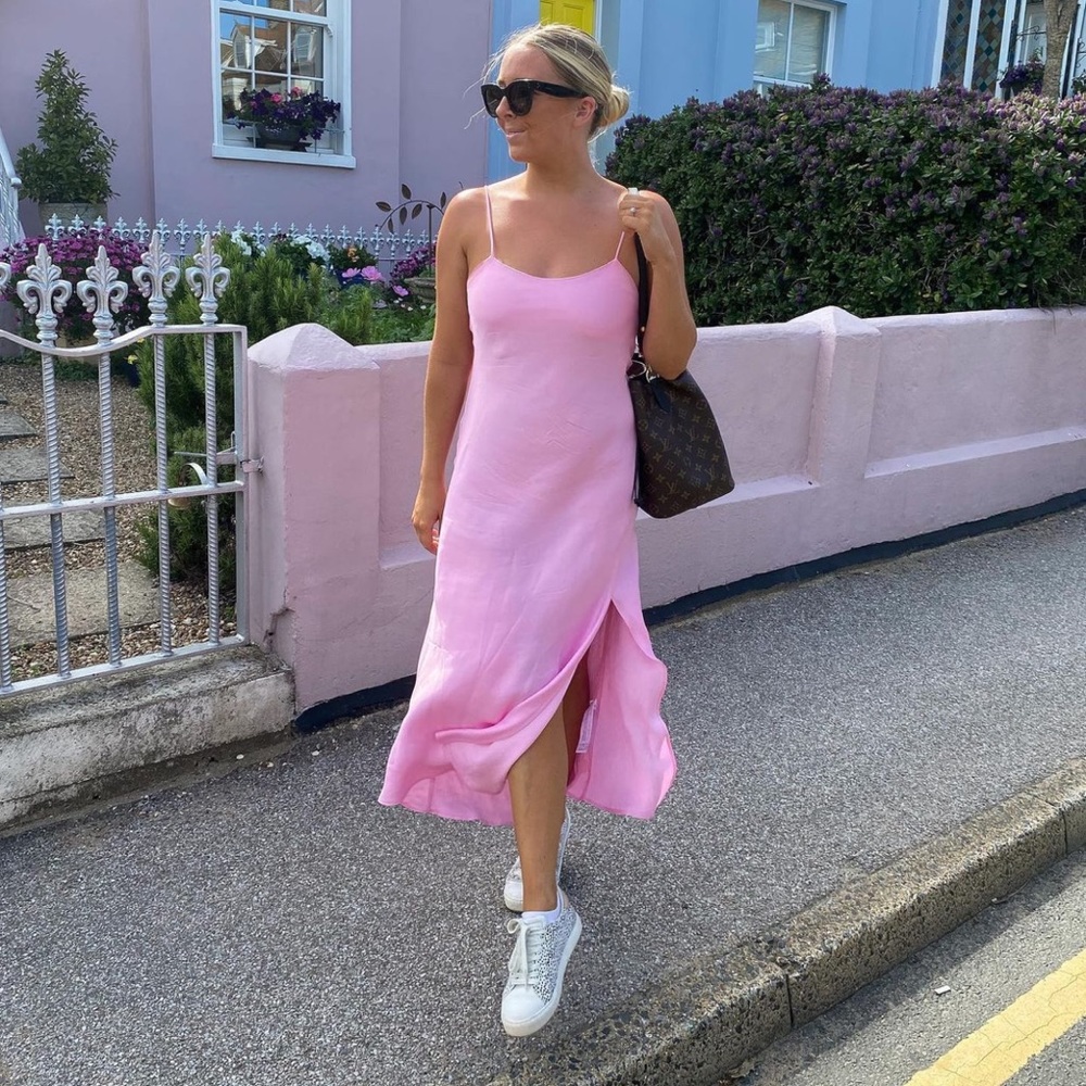 Zara blush satin slip dress - Picture 12 of 16